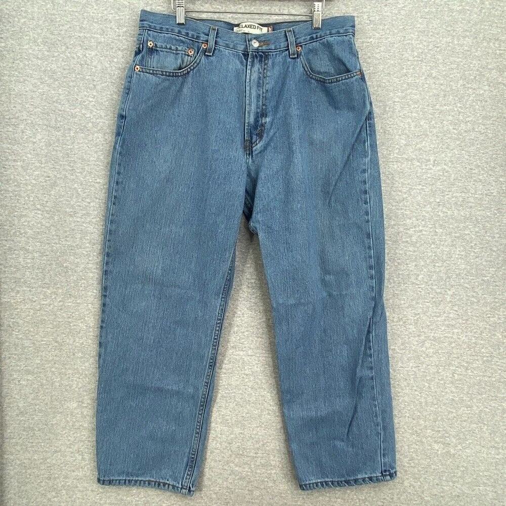 Levi 550 Jeans Mens 36 X 29 Light Wash Relaxed Fit Straight Leg Cotton 5 Pocket